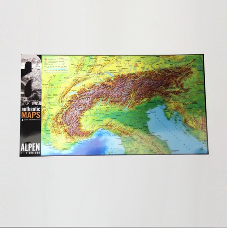 3D карта Альпийских гор